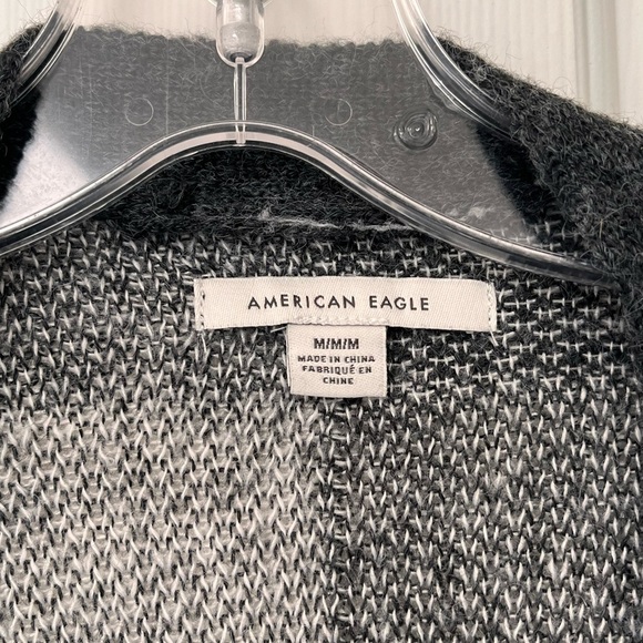 American Eagle Buffalo Plaid Open-front Wool Blend Cardigan M - Picture 6 of 10